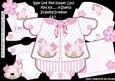 Baby Girls Pink Romper Card with Rocking Horse 6x5 Mini Kit