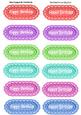 Scalloped Tags with Modern and Funky White Birthday Script