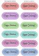 Happy Christmas Black Script (light Pastel) Tags