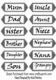 Silver Family Word Tags