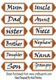 Brown Family Word Tags