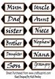 Black Family Word Tags