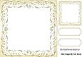 Lovely Cream Scroll Frame, with Topper & Tags 8x8