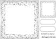 Lovely Silver Scroll Frame, with Topper & Tags 8x8