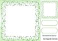 Lovely Green Scroll Frame, with Topper & Tags 8x8
