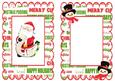 Santa with His List and Snowman in Top Hat Insert