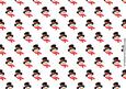Snowman in Black Top Hat Backing Paper
