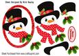 Lovely Snowman in Glitter Frame with Top Hat and Holly A4