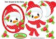 Mrs Jolly Snowlady with Spotty Hat with Holly A4