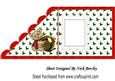 Cute Little Bear with Bell and Bow Over the Edge Insert