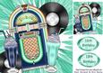 Jukebox, Records and Milkshakes Turq Memorabilia 8x8