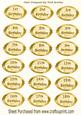 Gold Oval Birthday Tags Age 1st /18th
