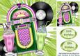 Jukebox, Records and Milkshakes Lime Memorabilia 8x8