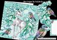 Pretty Fantasy Turq Unicorn with Little Birds 8x8 Mini Kit
