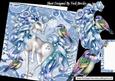Pretty Fantasy Blue Unicorn with Little Birds 8x8 Mini Kit