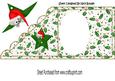 Kitten in Santa Hat Sleeping on a Star Over the Edge Insert