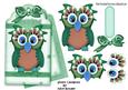 Cute Owl on a Fancy Tag with Bow