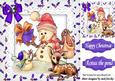 Snowman with Son and Little Deer 8x8