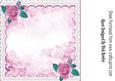 Pretty Rose Pink with Roses and Lace 8x8 Insert