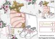 Hand with Cross and Bible for Baby Girl Christening 8x8