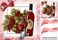 Wine and Grapes with Glasses 8x8