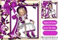 Little Girl in a Rocking Chair with Pink Winter Coat on 8x8