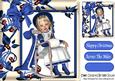 Little Girl in a Rocking Chair with Blue Winter Coat on 8x8