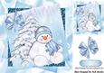 Cute Snowman with Snow Christmas Tree with Glitter Stacks