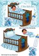 Baby Boy Sleeping in Blue Crib with Cuddly Toy