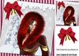 Pretty in Red Fur All Wrapped Up for Winter 8x8