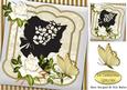 Gold Damask Layered Frame with Vintage Silhouette Lady 8x8