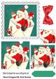 Jolly Santa in an Envelope Waving Pyramids