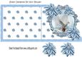 Pretty White Dove with Blue Poinsettias Over the Edge