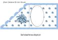 Pretty White Dove with Blue Poinsettias Over the Edge Insert