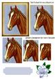 Horse with White Stripe and Flower Pyramids