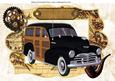 1948 Black and Tan Woody, in a Map Frame A4