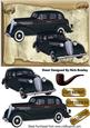 1936 Black Sedan Vintage Cars on a Scroll