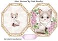 Little Kitten with Pink Flowers Quick Card