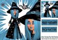 Blue Witch Bat with Spider 8x8 with Topper