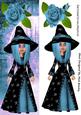 Blue Witch with Blue Rose Tall Dl