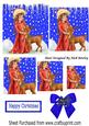 Pretty Lady in the Snow with Deer and Bow Pyramids