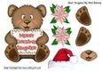 Daughters Christmas, a Cute Teddy Bear A4