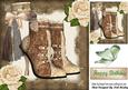 Pretty Lace Brown & Cream Steampunk Boots 8x8