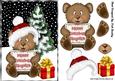 Cute Teddy in Santa Hat for Daughter A5