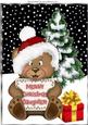 Cute Teddy in Santa Hat for Daughter A4