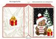 Cute Teddy in Santa Hat for Daughter Folded Book