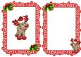 Cute Reindeer in Santa Hat with Holly A5 Insert