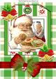 Santa with Milk and Cookies on a Tag with Bow A4