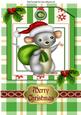 Cute Santa Mouse with His Sack, with Holly A4