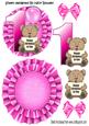 Happy 1st Birthday! Cute Little Bear, Pink Balloon Rocker